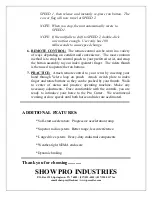 Preview for 10 page of Show Pro Industries PRO CUTTER 1502 Manual