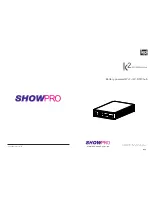 ShowPro K2 User Manual preview