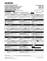 Preview for 1 page of Siemens 3VL9431 - 6U.30 Operating Instructions Manual