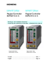 Preview for 1 page of Siemens 6DR2210-4 Assembly And Installation Information