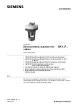 Siemens Acvatix SAY31P03 Manual preview