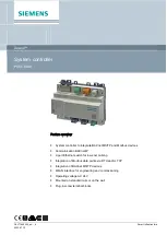 Preview for 1 page of Siemens Desigo PXC5.E003 Manual