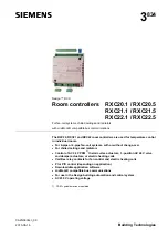 Siemens Desigo RXC20.1 Manual preview