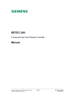 Preview for 1 page of Siemens ERTEC200 Manual