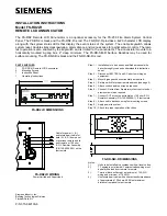 Preview for 1 page of Siemens FS-RD2 Installation Instructions