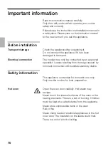 Preview for 70 page of Siemens HB 550 Series Operating And Fitting Instructions Manual