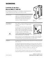 Siemens HMS-2S Installation Instructions preview