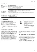 Preview for 11 page of Siemens LF91BUV50 User Manual And Installation Instructions