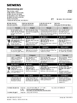 Siemens LZS PT Series Operating Instructions Manual preview