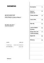 Preview for 3 page of Siemens Micromaster Profibus Instruction Manual