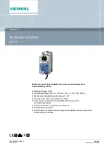 Siemens OpenAir GLB 1E Series Manual preview