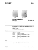 Siemens QAA24 User Manual preview