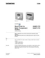 Siemens QAA53.110 Quick Manual preview