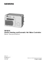 Siemens RVD230 Basic Documentation preview