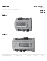 Preview for 1 page of Siemens RWD32 Installation And Commissioning Manual