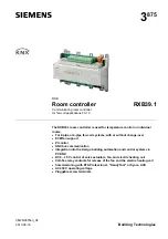 Siemens RXB39.1 Manual preview