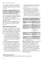 Preview for 52 page of Siemens SE53HS60CE Information For Use