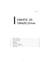 Preview for 1 page of Siemens SIMATIC S5 3964 Manual