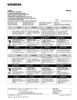 Preview for 1 page of Siemens SIRIUS 3RW3003 Operating Instructions Manual