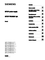 Siemens SITOP PSU6200 Manual preview