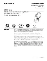 Preview for 1 page of Siemens SKP Series Technical Instructions