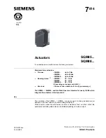 Preview for 1 page of Siemens SQM45 Series Manual