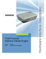 Siemens TC65 Terminal Hardware Interface Description preview