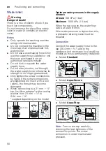 Preview for 50 page of Siemens WM16Y849II Instruction Manual And Installation Instructions