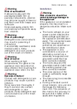 Preview for 7 page of Siemens WMH4W640IL Instruction Manual And Installation Instruction