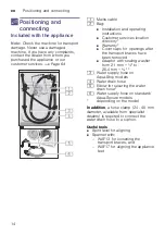 Preview for 14 page of Siemens WMH4W640IL Instruction Manual And Installation Instruction