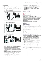 Preview for 17 page of Siemens WN54A2A0HK Instruction Manual And Installation Instructions