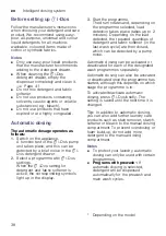 Preview for 38 page of Siemens WN54A2A0HK Instruction Manual And Installation Instructions