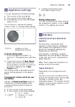 Preview for 43 page of Siemens WN54A2A0HK Instruction Manual And Installation Instructions