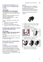 Preview for 37 page of Siemens XQG90-WM14S7600W Instruction Manual And Installation Instructions