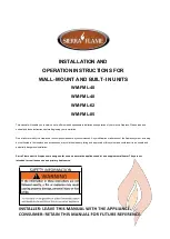 Sierra Flame WM-FML-40 Installation And Operation Instructions Manual preview