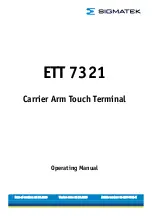 SIGMATEK ETT 7321 Operating Manual preview