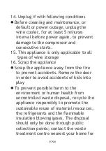 Preview for 29 page of Signature CUVEE S114 Instructions For Use Manual