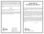 Sigtronics SEH-40 Instructions preview