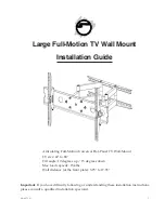 Preview for 1 page of SIIG Large Full-Motion TV Wall Mount Installation Manual