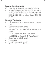 Preview for 2 page of SIIG PCI Express Serial Quick Installation Manual