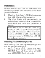 Preview for 3 page of SIIG USB 3.0 Flash Memory Card Reader Installation Manual