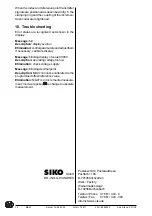 Preview for 12 page of Siko MA47 User Information