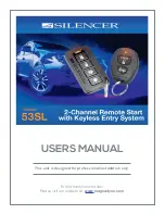 Silencer 53SL User Manual preview