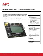 Preview for 1 page of Silicon Laboratories EFR32FG23 User Manual