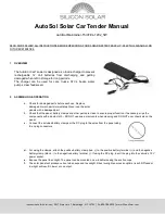 Preview for 1 page of Silicon Solar AutoSol Manual