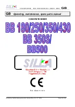 Preview for 13 page of SILLA BB 180 F Operating, Maintenance, Spare Parts Manual