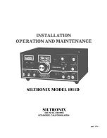 Preview for 2 page of SILTRONIX 1011D Installation, Operation And Maintanance