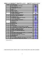 Preview for 7 page of Silver King SKF27A-ES Technical Manual & Replacement Parts List