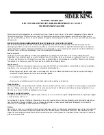 Preview for 6 page of Silver King SKF27AG/CFID Technical Manual & Replacement Parts List