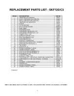 Preview for 6 page of Silver King SKF72D Technical Manual And Replacement Parts List